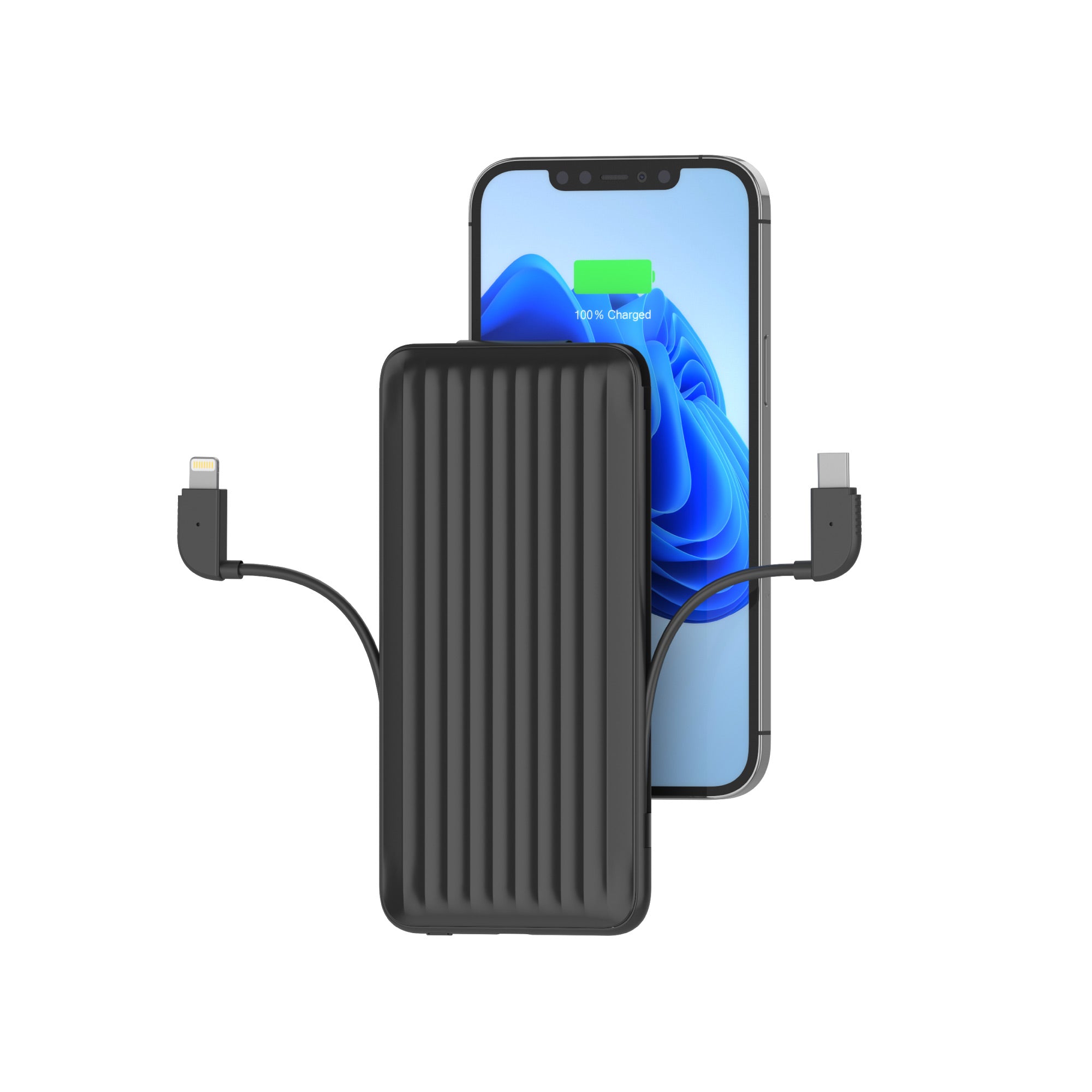 Journey Max | Portable Battery Pack | built in Lightning & USB C Cables