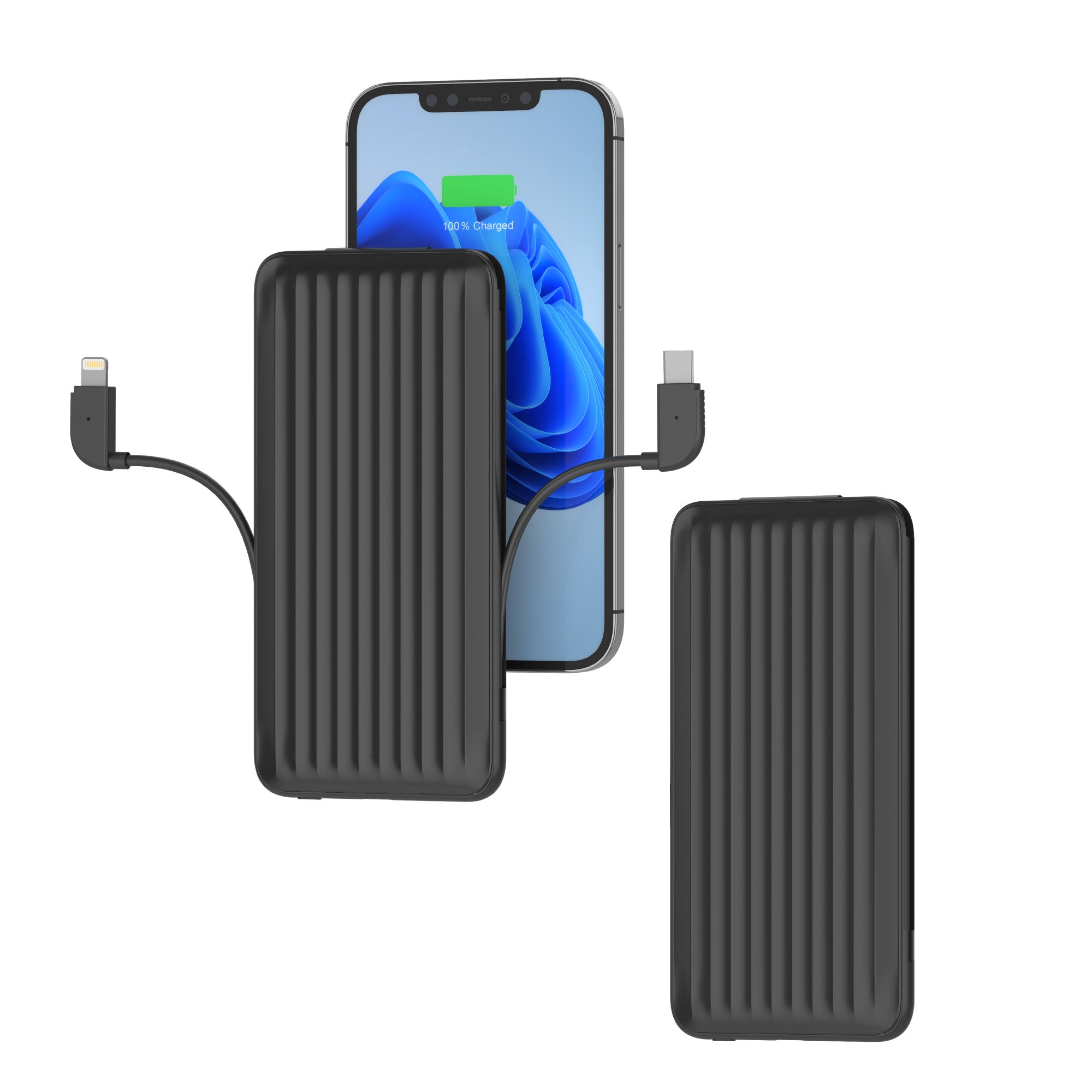 2Pack iPhone Charger, PortablePower Bank & Apple Lightning & USBC