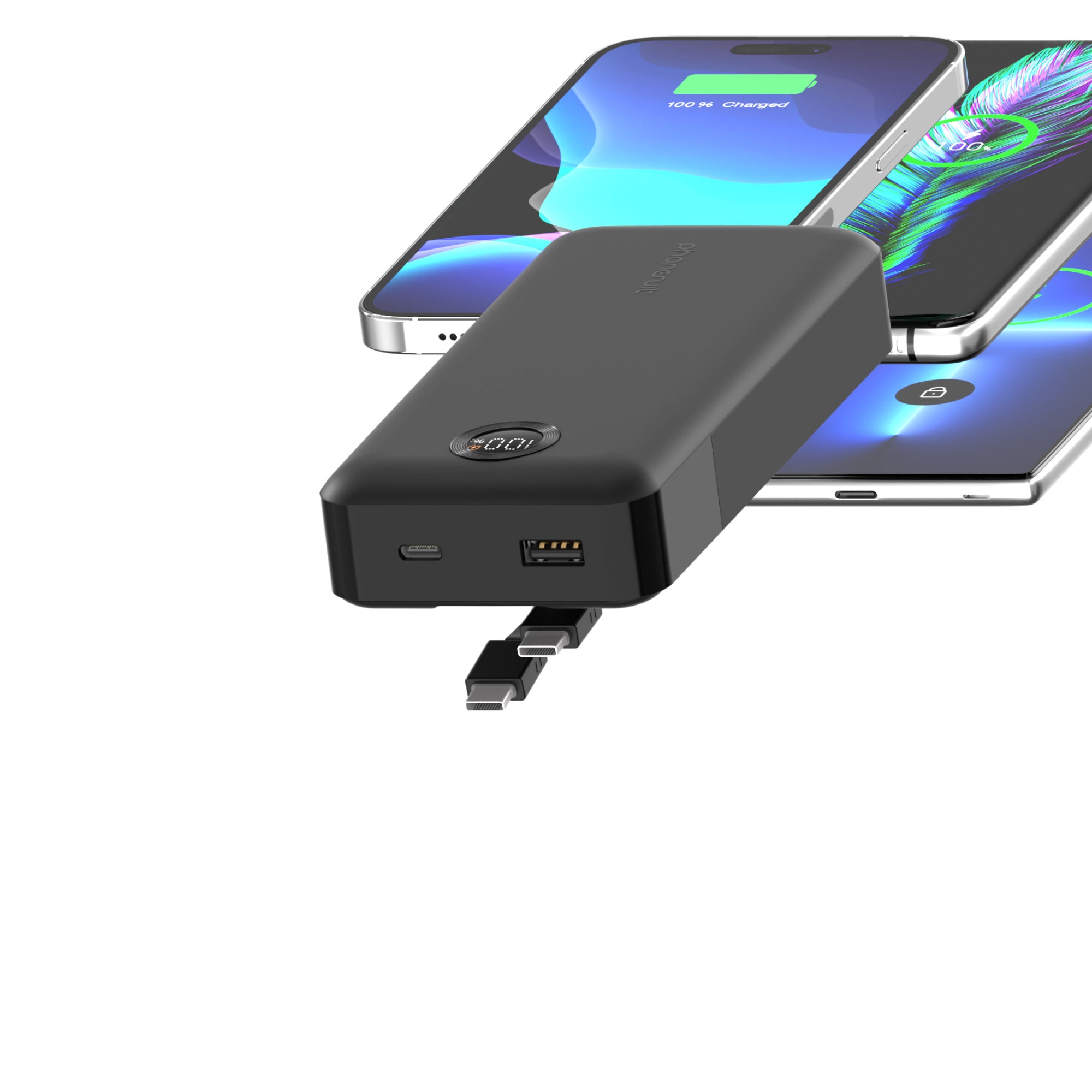 PhoneSuit Engery Core - 20,000mAh Dual USB-C Cable 22.5W PD Battery Pack, Portable Chargers & Power Packs | CORECBL-20K | P.C. Richard & Son