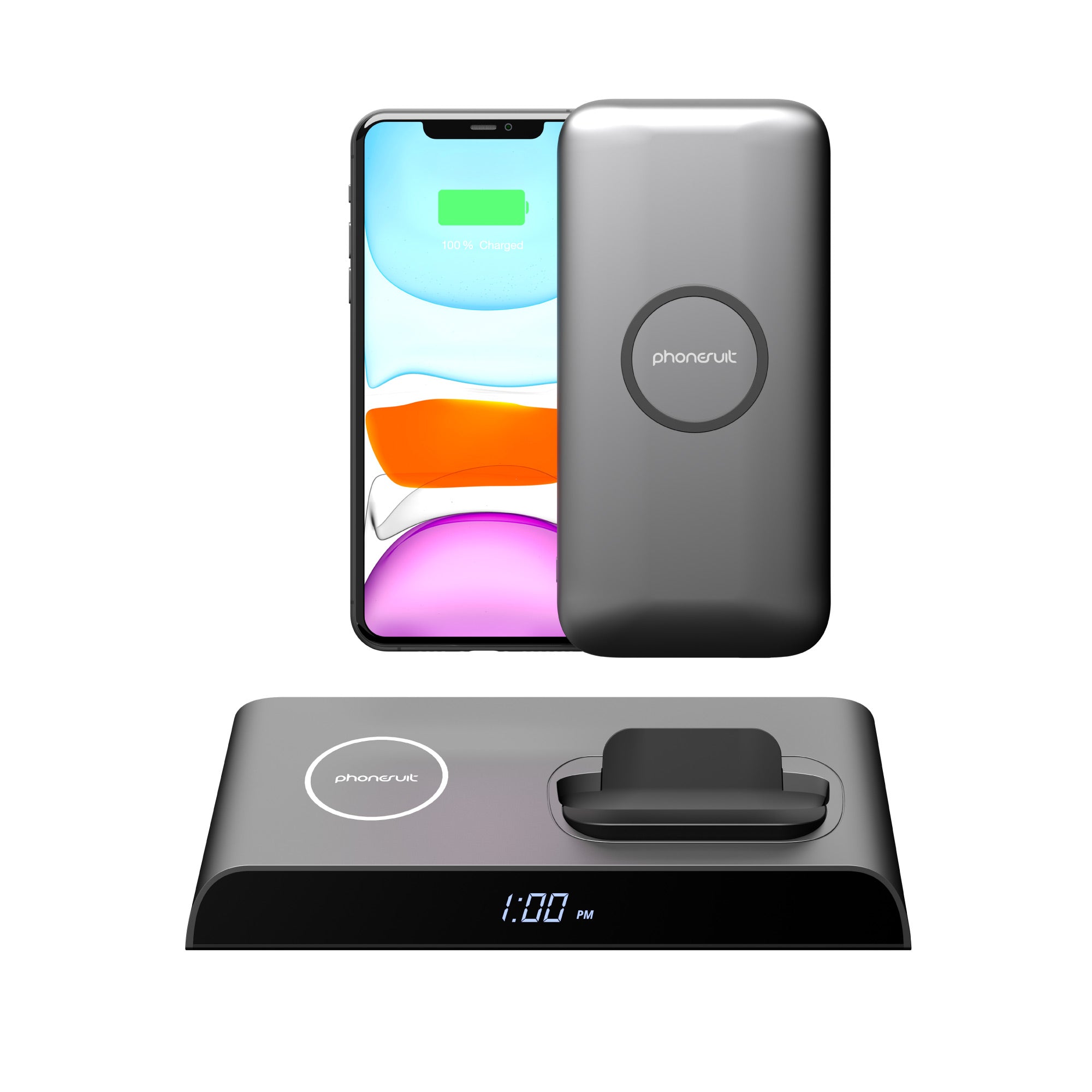 Wireless Station | Charging Dock & Portable Power Bank | 10,000mAh | iPhone